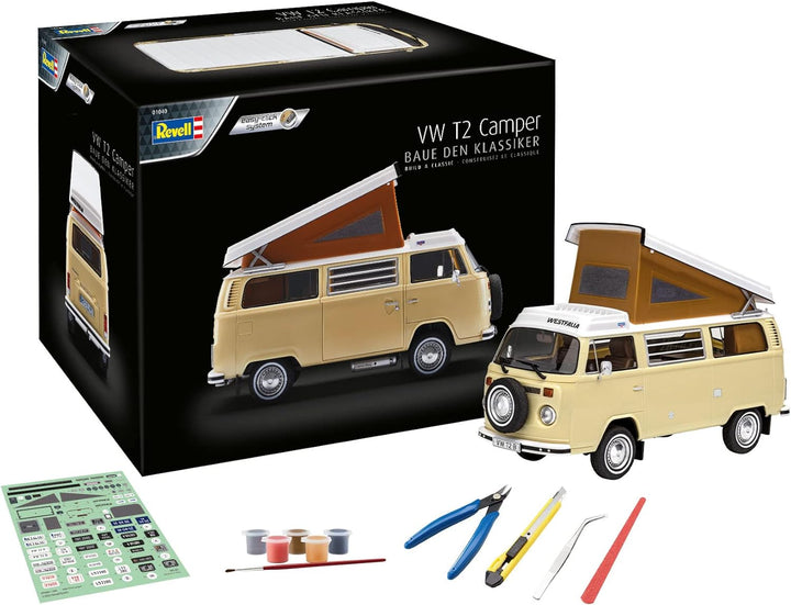 Revell Adventskalender VW T2 Camper easy-click I Adventskalender zum Basteln I Auto Adventskalender