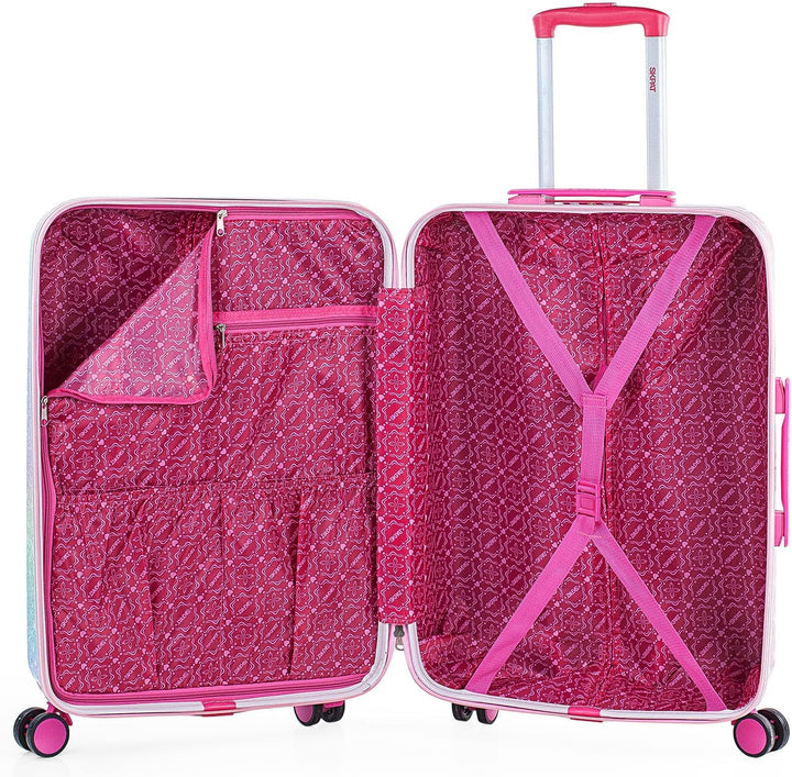 SKPAT - Reisekoffer Kinder Polycarbonat Koffer Kinder Kinderkoffer Mädchen - Kinder Koffer mit Integ
