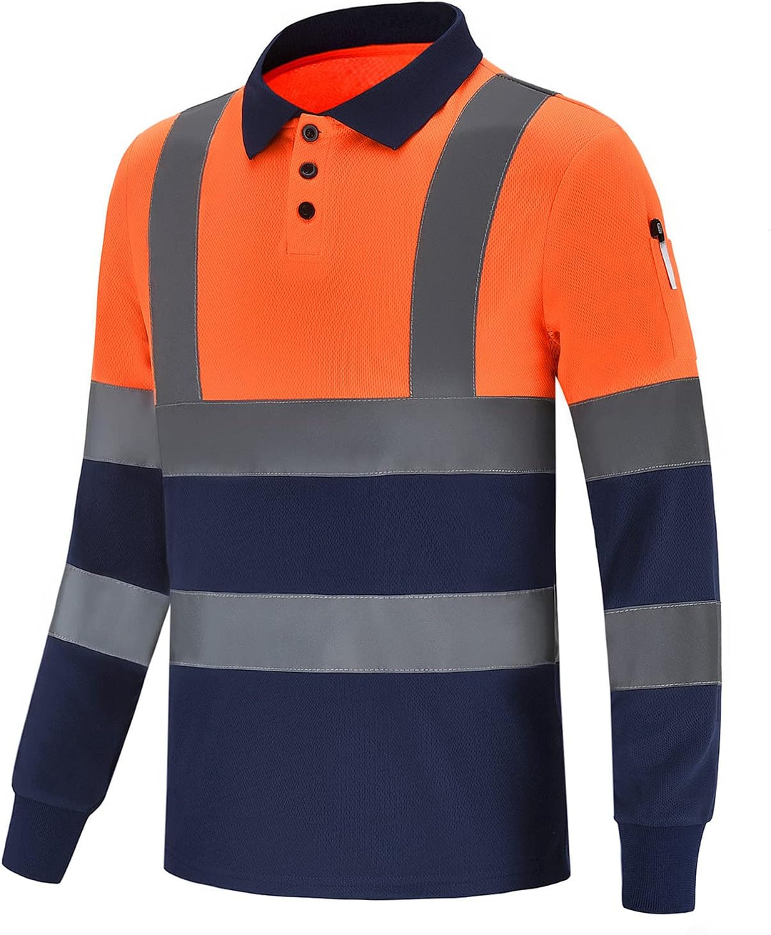 Warnschutz Polo T-Shirt Warnschutzshirt Langarm Warnshirt sicherheits polohemd Langarm Langarm L Eu-