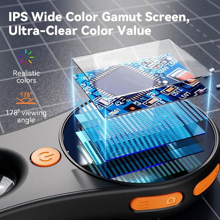 Handy Mikroskop, 500-fache Vergrösserung, 2 MP 1920 x 1080P HD Handheld Taschenmikroskop mit Bildsch