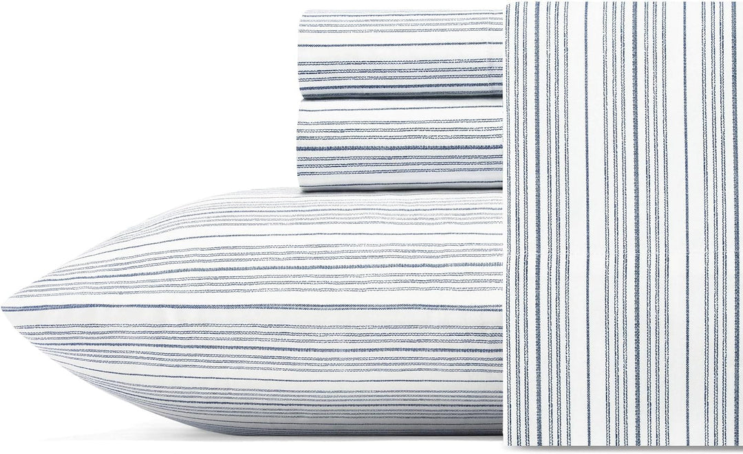 Nautica - Komplettes Bettwäsche-Set, Baumwollperkal, knackig und kühl, leicht und atmungsaktiv (Beau