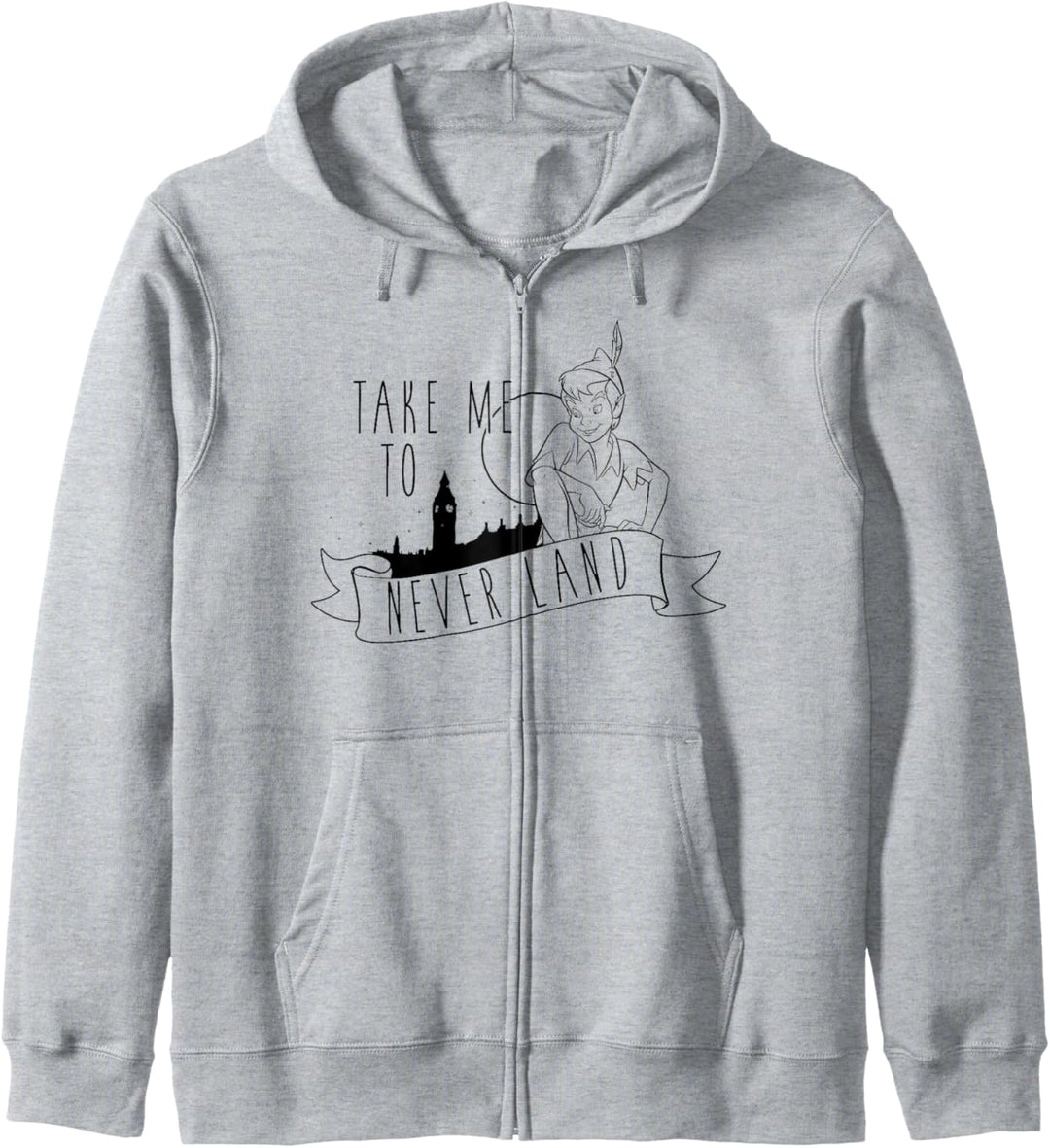 Disney Peter Pan Take Me To Never Land Outline Kapuzenjacke