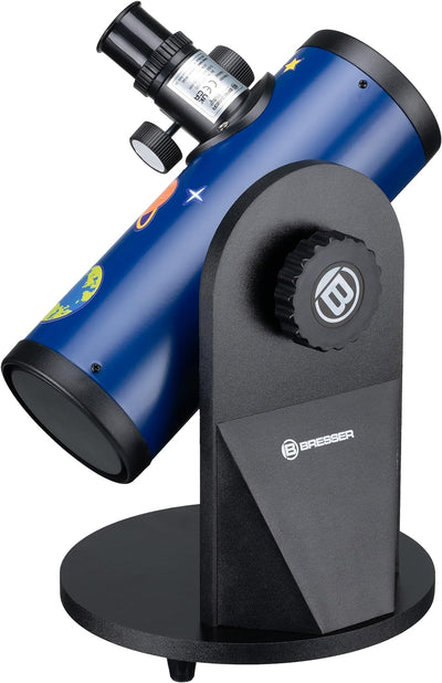 Bresser Junior Spiegelteleskop 76/300 Kompakt-Teleskop SMART mit benutzerfreundlicher Dobson-Montier