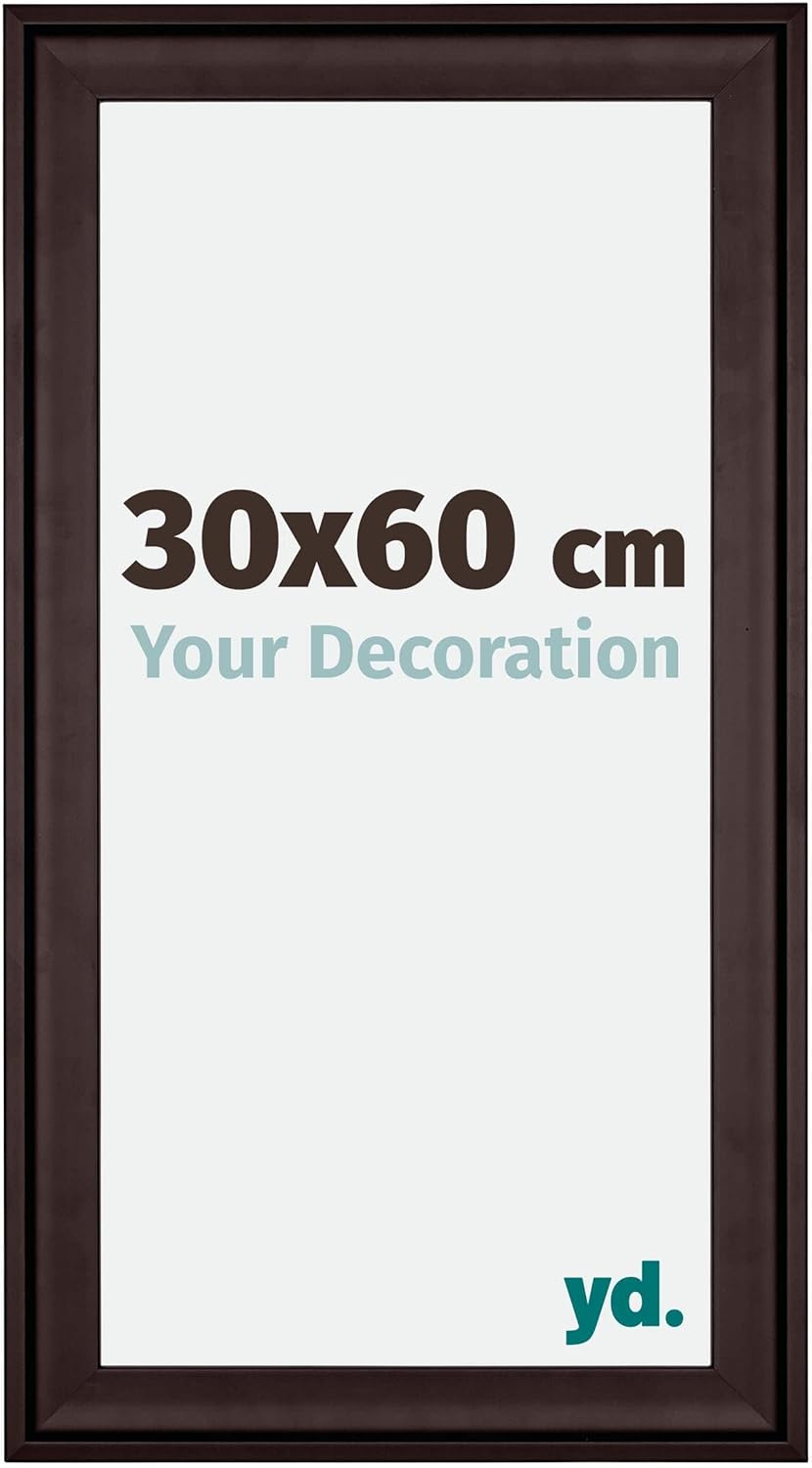 yd. Your Decoration - Bilderrahmen 30x60 cm - Bilderrahmen aus Holz mit Acrylglas - Antireflex - Aus