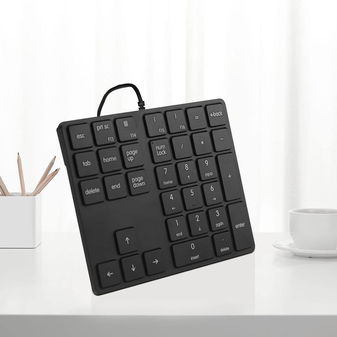 Qisan Numeric Keypad Wired Numpad 34 Tasten Tragbare Tastatur USB Externe Mini Slim Tastatur Magicfo