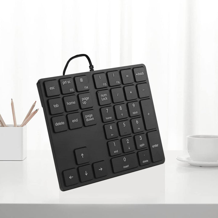 Qisan Numeric Keypad Wired Numpad 34 Tasten Tragbare Tastatur USB Externe Mini Slim Tastatur Magicfo