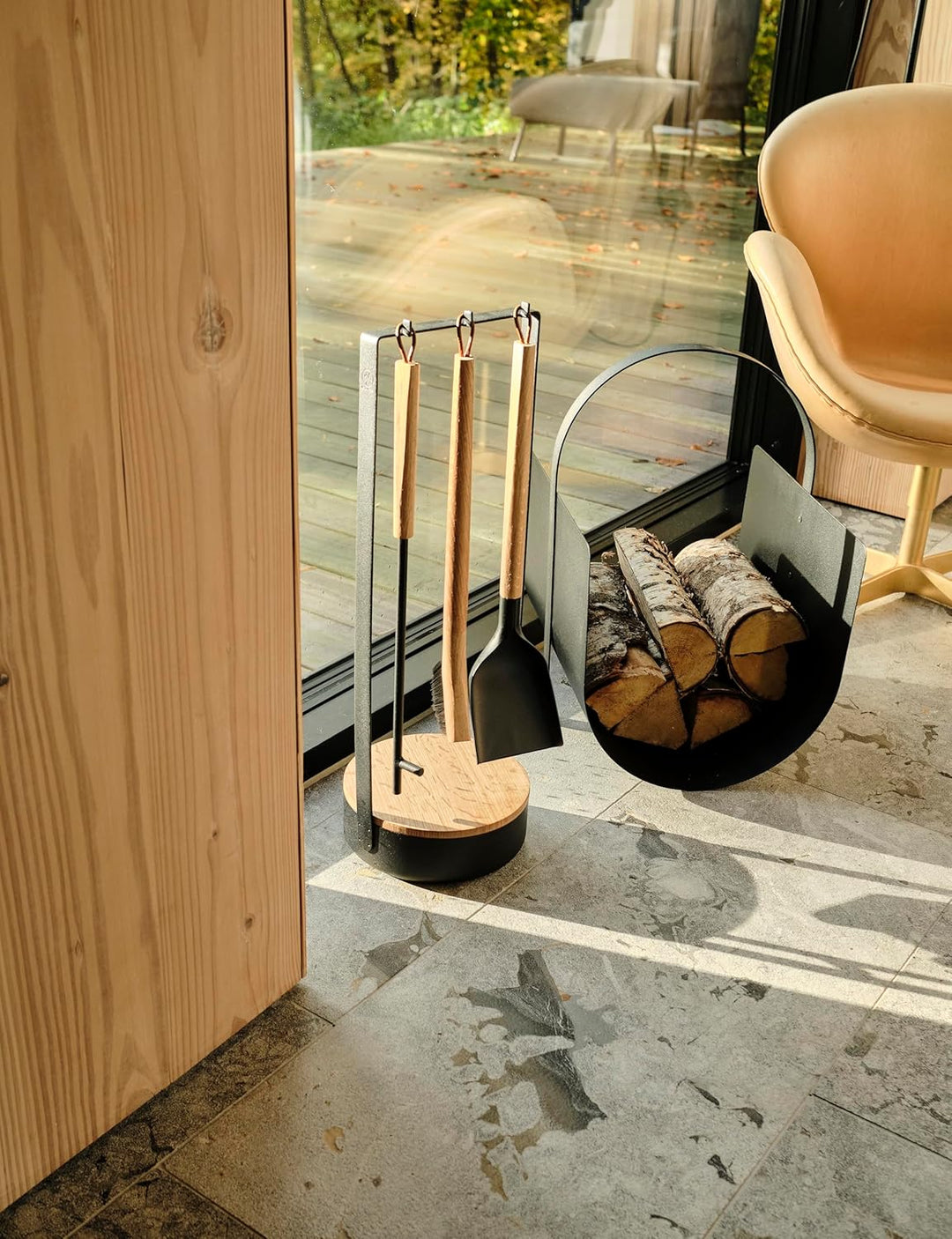 Morsø Adrian Brennholzkorb – Holzkorb für Kaminholz, Feuerholzkorb aus robustem Stahl, Kaminkorb im