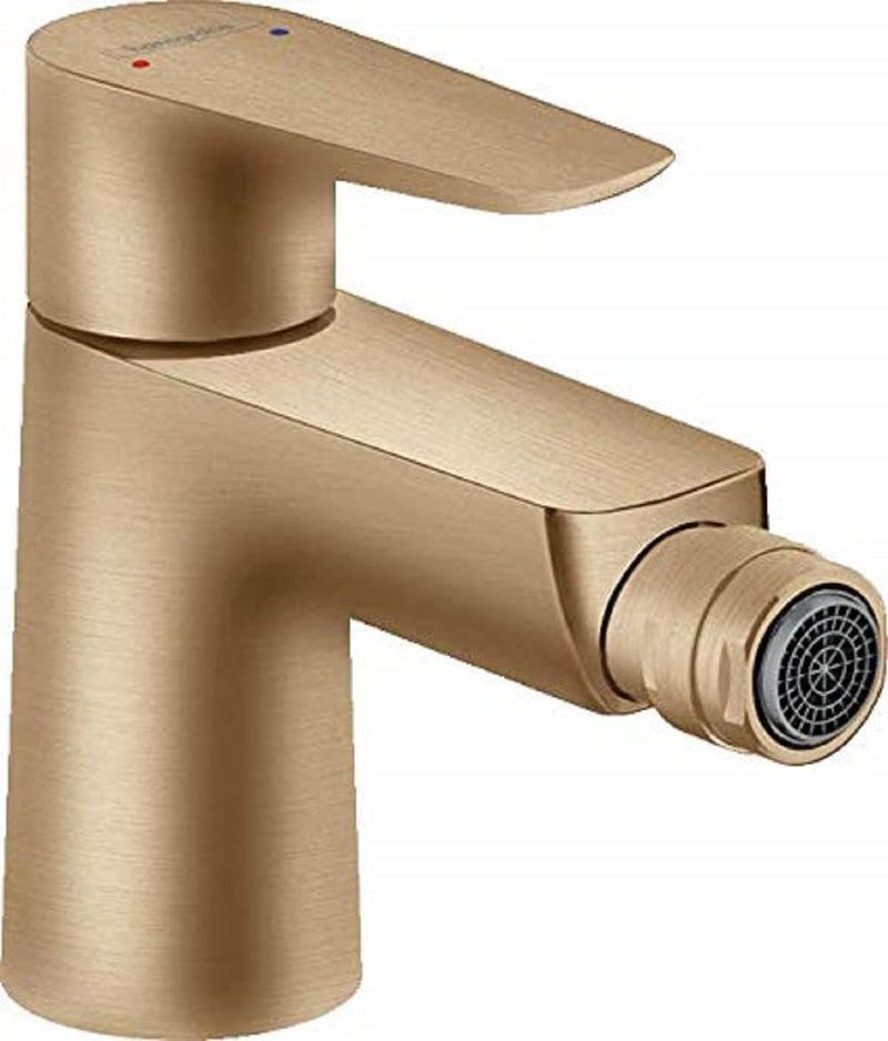 hansgrohe Talis E Einhebel-Bidetarmatur mit Zugstangen-Ablaufgarnitur, Brushed Bronze Brushed Bronze