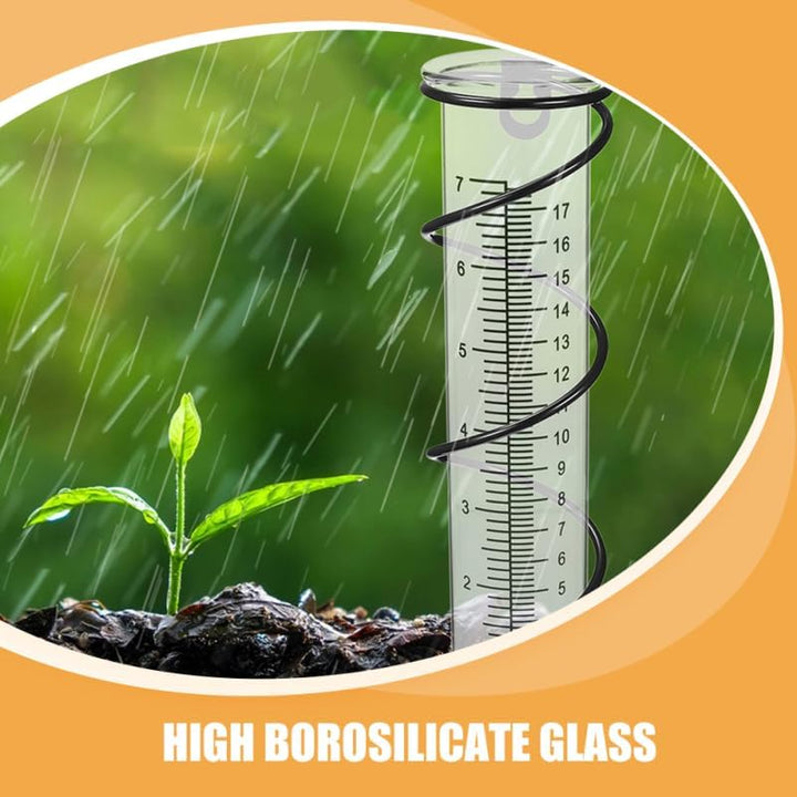 Mipcase Frostsichere Regenmesser-Röhren 2 Stück Glas Testrohre 8.3 Zoll Präzise Regenmengenmesser Mi