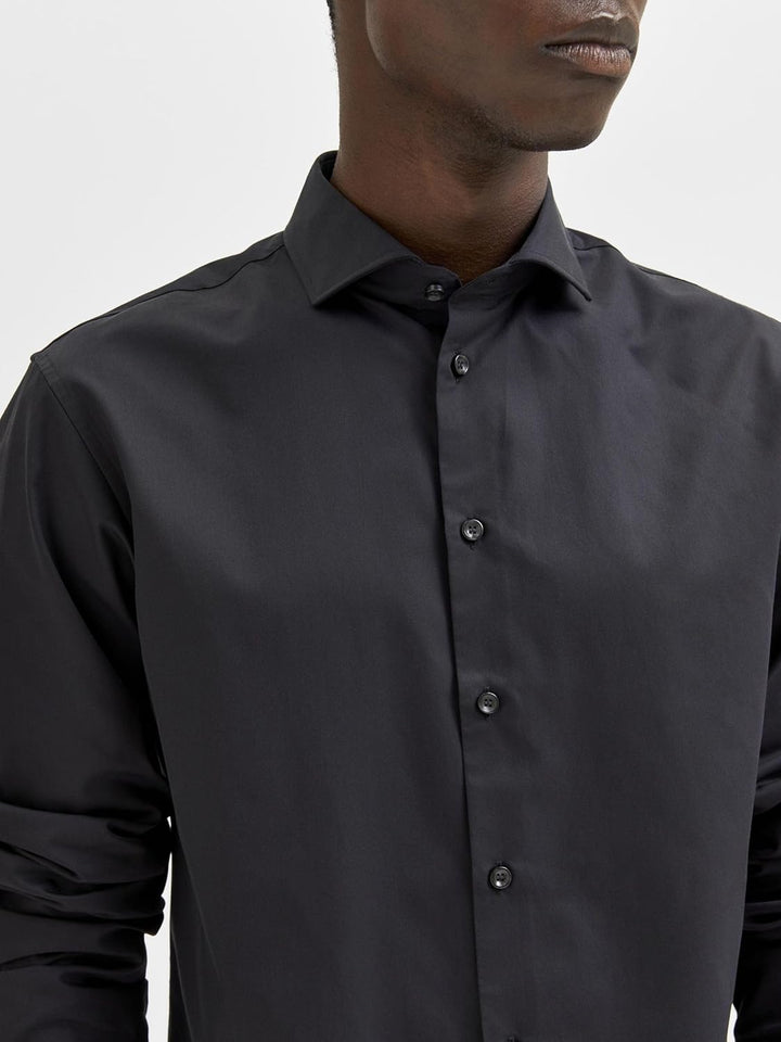 Selected Homme Male Hemd Lange Ärmel M Schwarz, M Schwarz