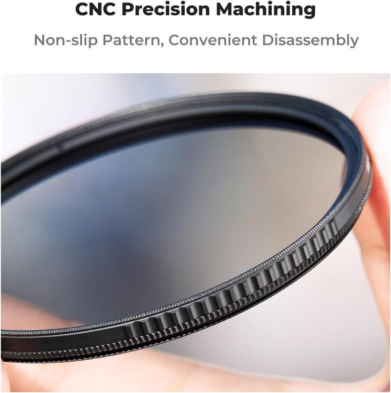 K&F Concept Zirkularer Polfilter 55mm Polarisationsfilter CPL Filter Cirkular mit Objektivdeckel, Ob