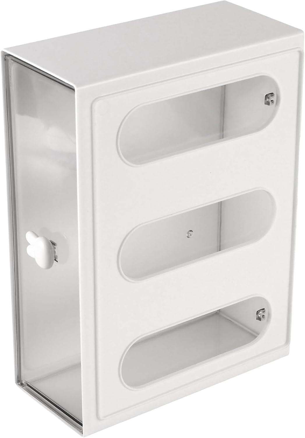 3 Stück Tee Aufbewahrung, 23x17x8cm stapelbar weiss Kunststoff Teebox Schreibtisch Organizer, Büro O