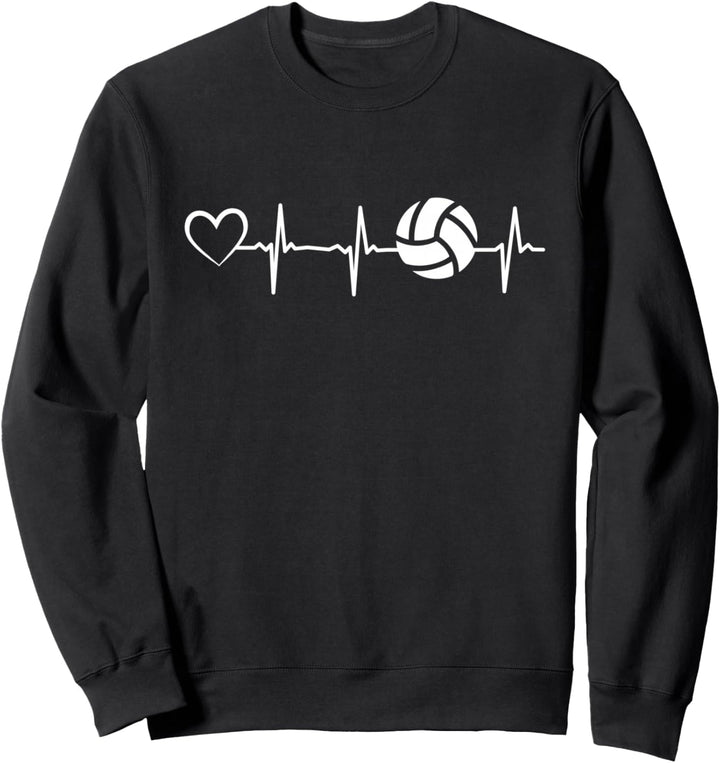Volleyball Herzschlag Herz Volleyballer - Beach Volleyball Sweatshirt
