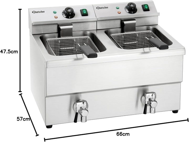 Bartscher Elektro Doppel-Fritteuse IMBISS II 2x 8L Gastronomiebedarf