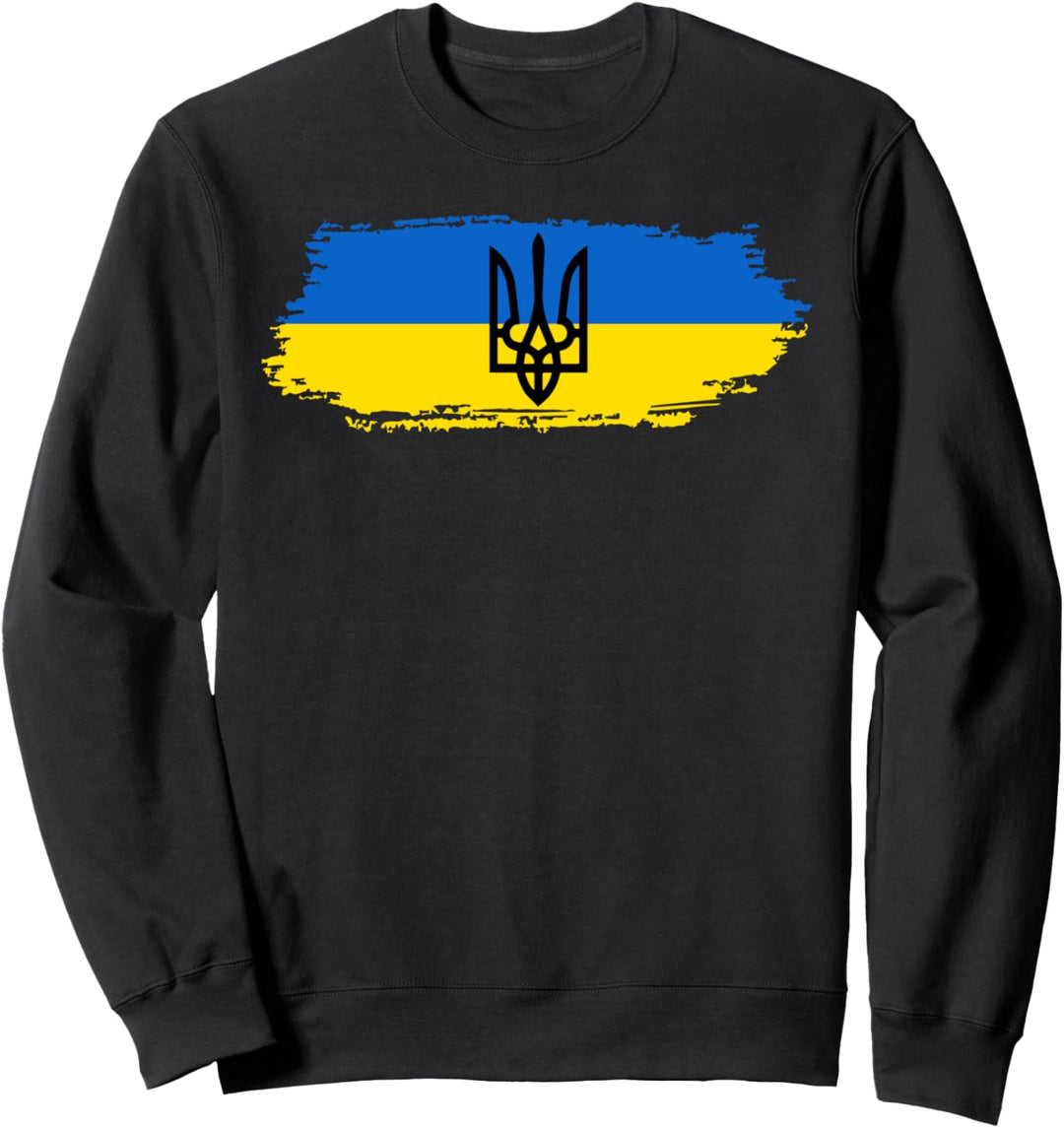Patriotische Ukrajina Ukraine Ukraina Wappen Flagge Ukrainer Sweatshirt