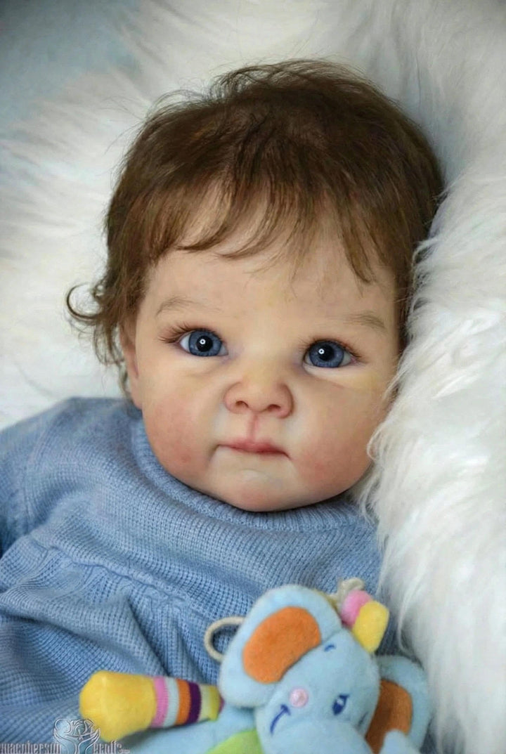 Zero pam Reborn Baby Vollsilikon Lebensecht-48CM Silikon Baby Mädchen, Reborn Puppen Lebensecht, Leb
