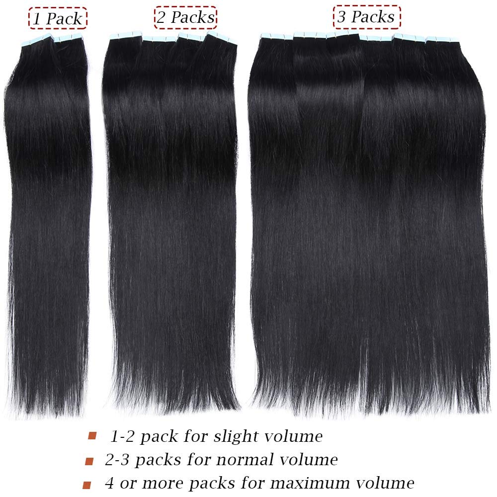 SEGO Tape Extensions Echthaar Haarverlängerung 20 Tressen/30 g Klebeband Band in Haarverlängerung Kl