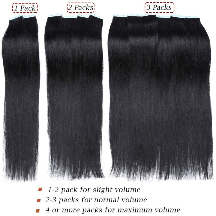 SEGO Tape Extensions Echthaar Haarverlängerung 20 Tressen/30 g Klebeband Band in Haarverlängerung Kl