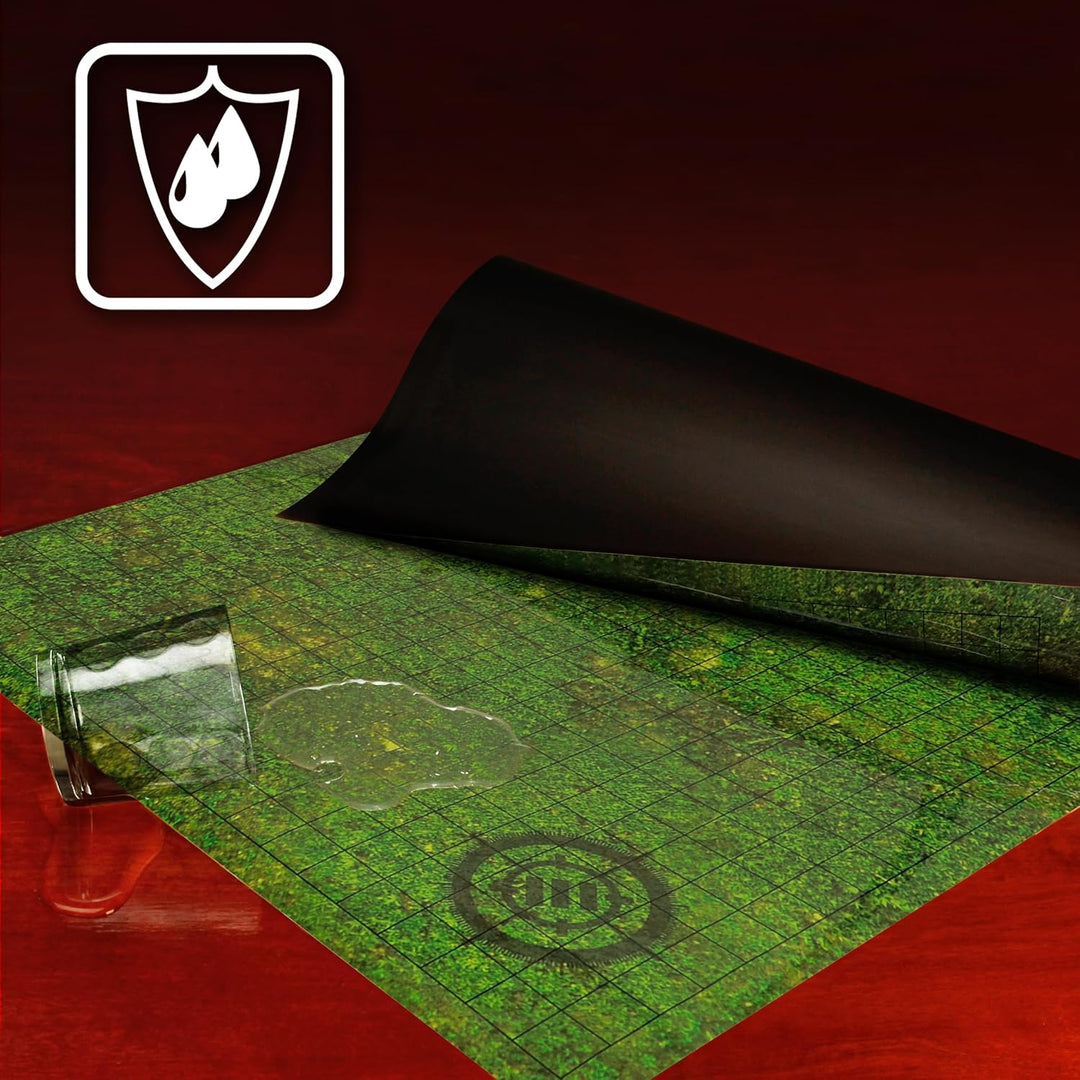 ENHANCE RPG-Raster-Spielmatte - Tabletop DND Karte (60.96 x 91.44 cm) Rollenspiel Dry-Erase Matte, k