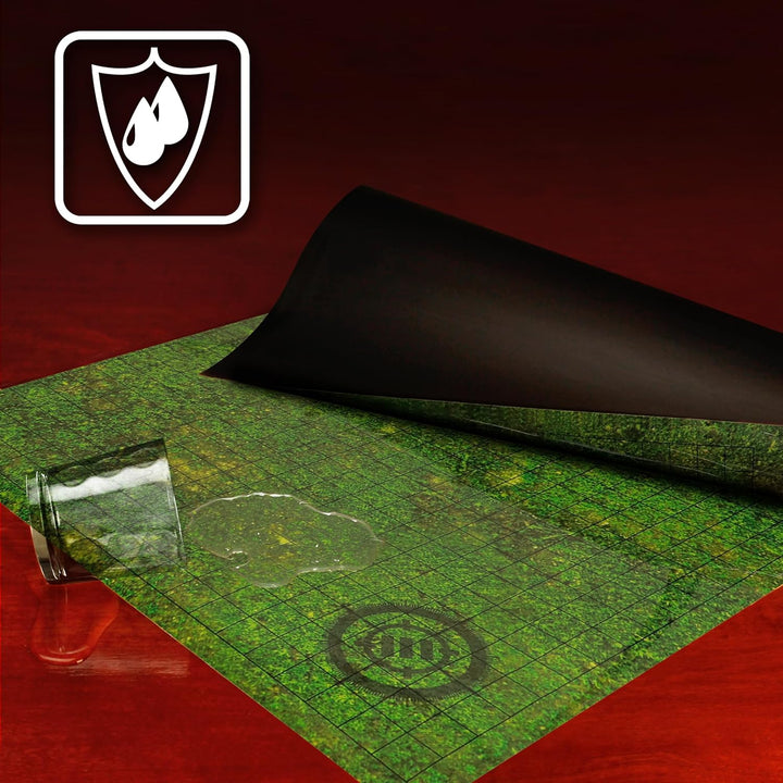 ENHANCE RPG-Raster-Spielmatte - Tabletop DND Karte (60.96 x 91.44 cm) Rollenspiel Dry-Erase Matte, k