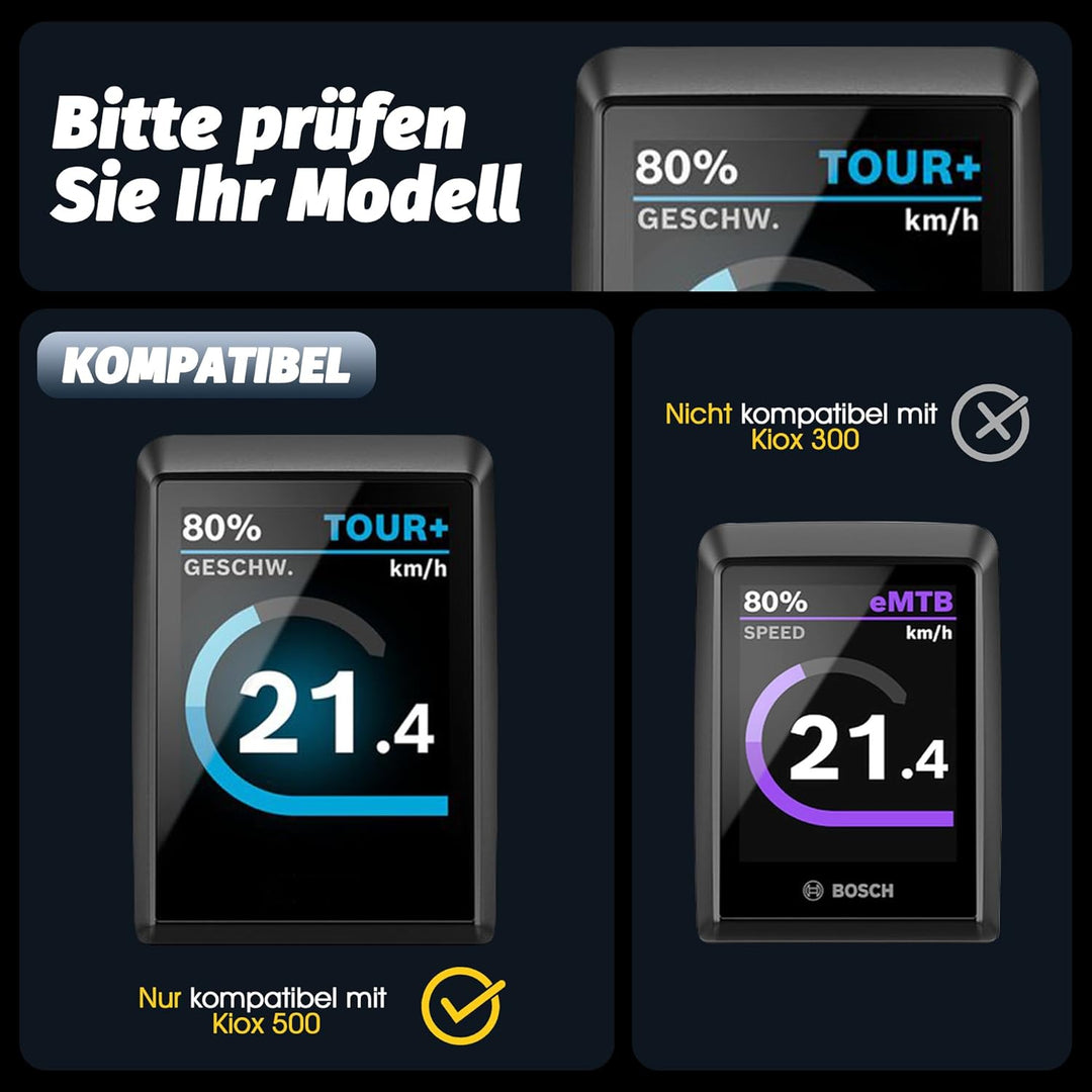 NEWZEROL 2 in 1 Schutzhülle Kompatibel für Bosch Kiox 500 Hart Tasche mit Display Cover, wasserdicht