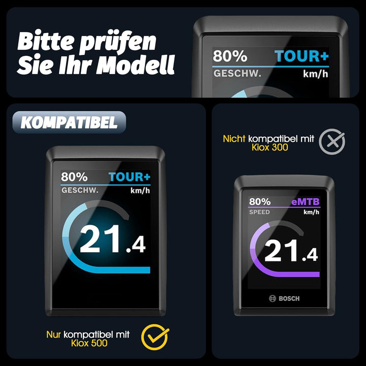 NEWZEROL 2 in 1 Schutzhülle Kompatibel für Bosch Kiox 500 Hart Tasche mit Display Cover, wasserdicht