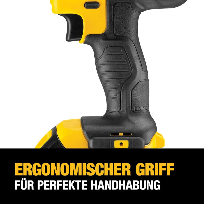 DeWalt XR Akku-Bohrschrauber DCD771C2 – Akkubohrer mit 2-Gang-Vollmetallgetriebe & LED-Arbeitslicht