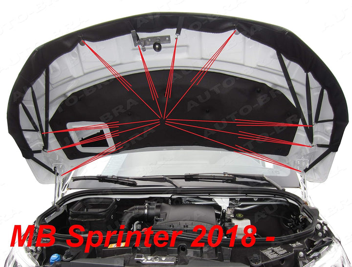 AB3-00488 Carbon Optik AUTO-BRA kompatibel mit MB Mercedes-Benz Sprinter Bj. ab 2018 Haubenbra Stein