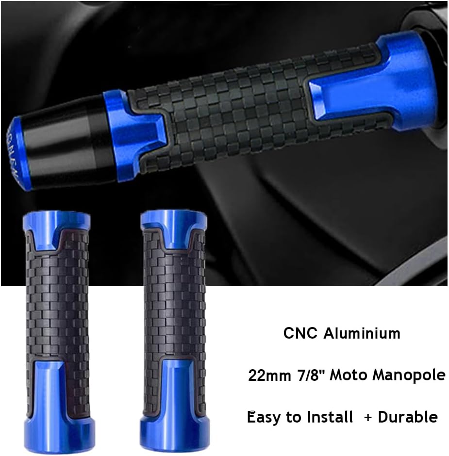 MT09 2013-2020 22mm 7/8''Lenkergriffe Griff Griffgummis Für MT 09 MT09/SP MT-09/SP(Blau) HB-Blau, HB