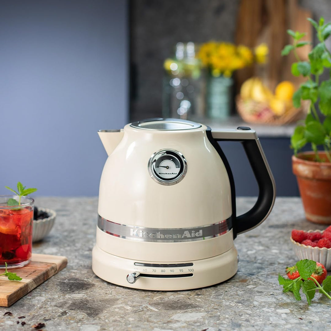 KitchenAid Wasserkocher mit Temperatureinstellung von 50 bis 100°C | Teekocher mit Kalkfilter 1,5L |