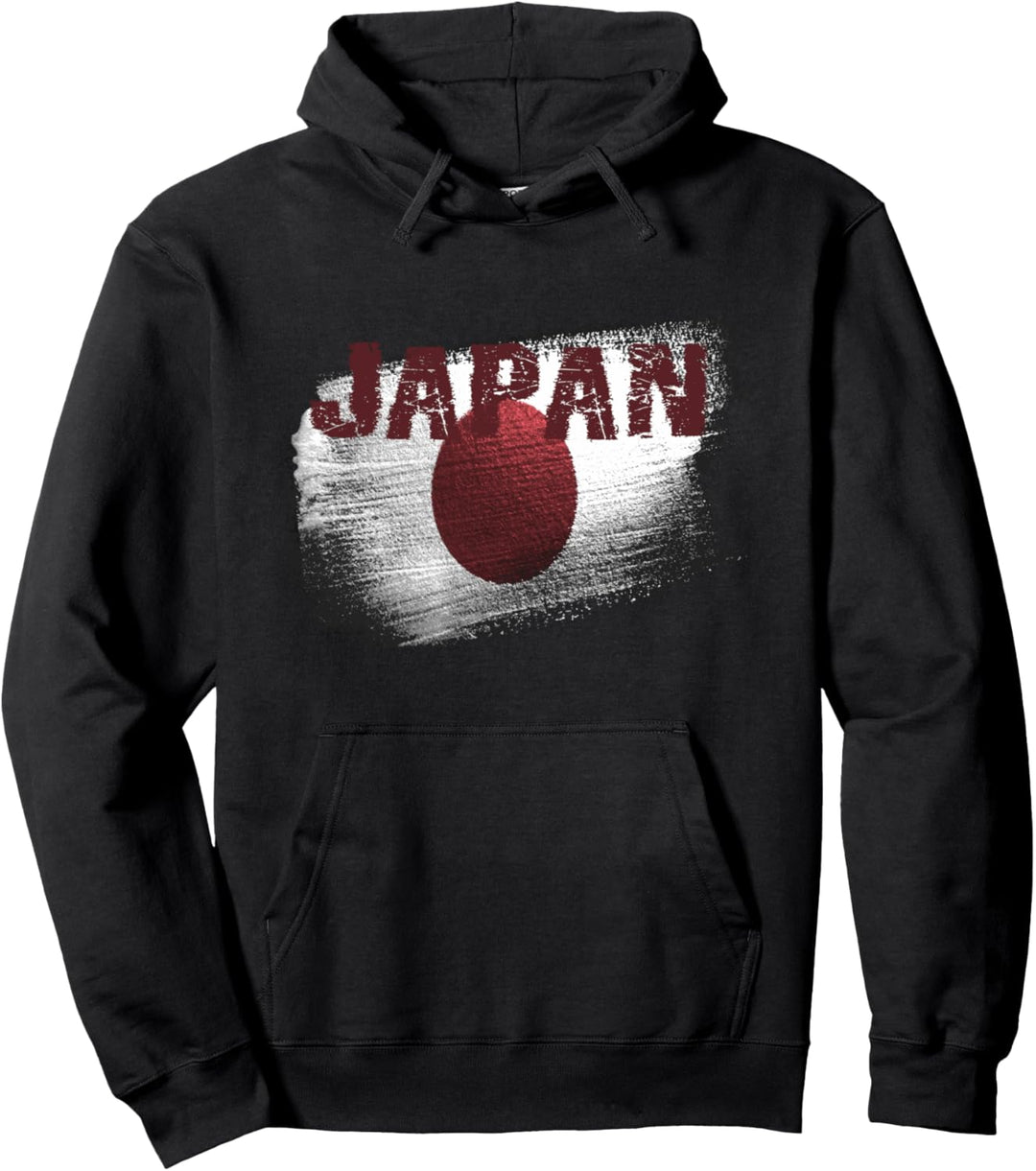 Japan, Japanische Flagge Grunge Pullover Hoodie