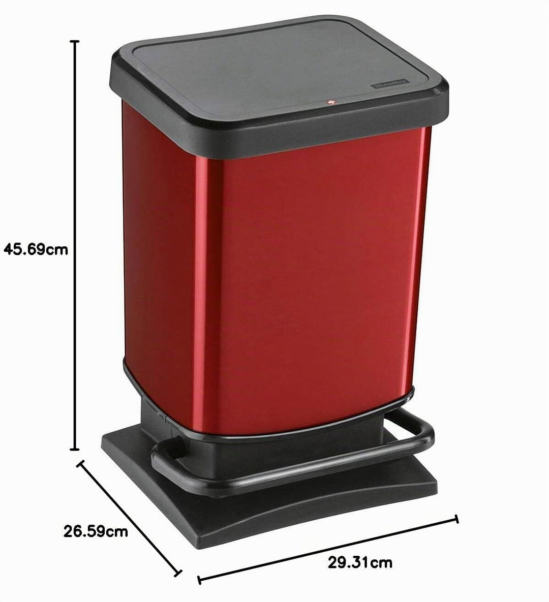 Rotho Paso Abfalleimer rot, 20L