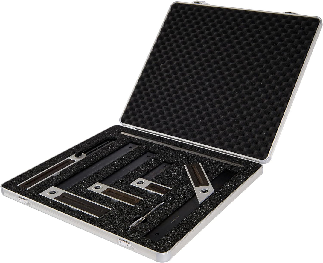 Ulmia Präzisions-Winkel-Set Black Edition (inkl. Koffer, Präzisionswinkel + Präzisionsgehrmass, Stah