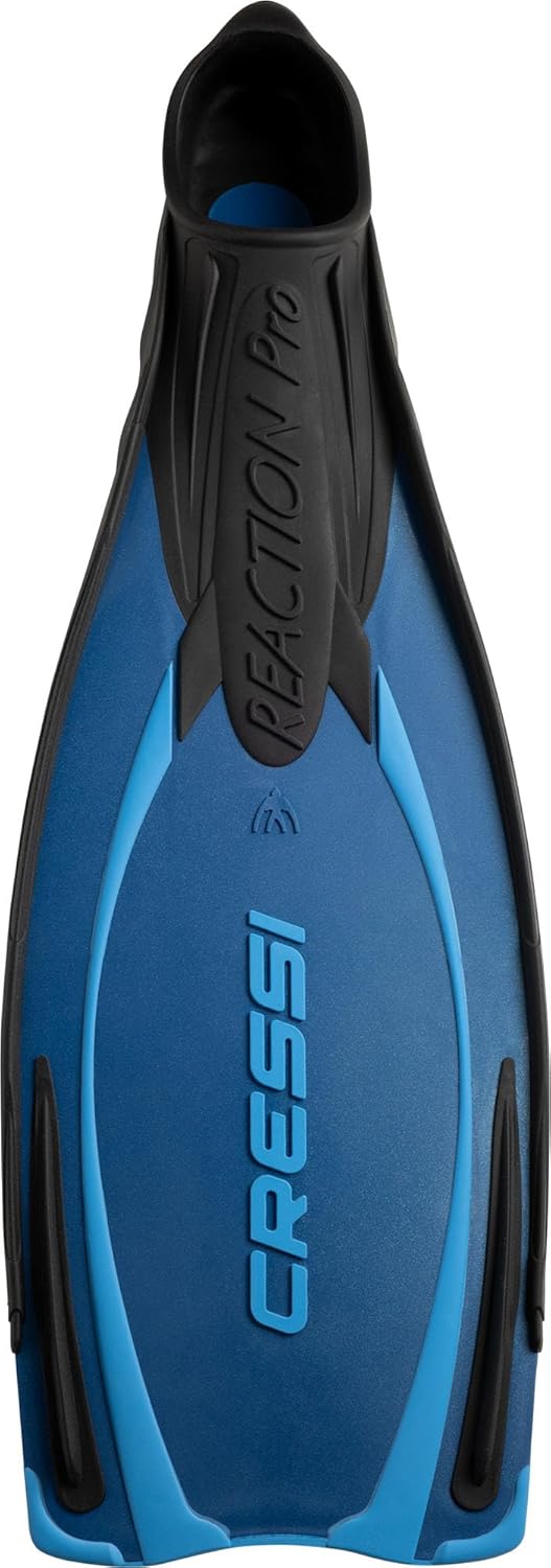 Cressi Reaction Pro Flossen für Erwachsene US Man 5.5/6.5 | US Lady 6.5/7.5 | EU 36/37 blau, US Man