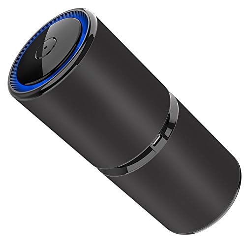 TOTMOX Tragbarer Mini Dual USB Port Auto Luftreiniger Negative Ionen Lufterfrischer Luftbefeuchter,
