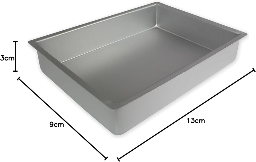 PME OBL09133 Längliche Aluminium-Backform 22,9 x 33,0 x 7,6 cm, 22,9 x 33,0 x 7,6 cm