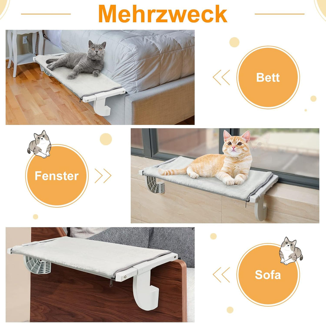GUUSII HOME Katzenliege Balkon Fensterhängematte für Heizung Heizkörper 67.5 * 34.5cm Hängematte für