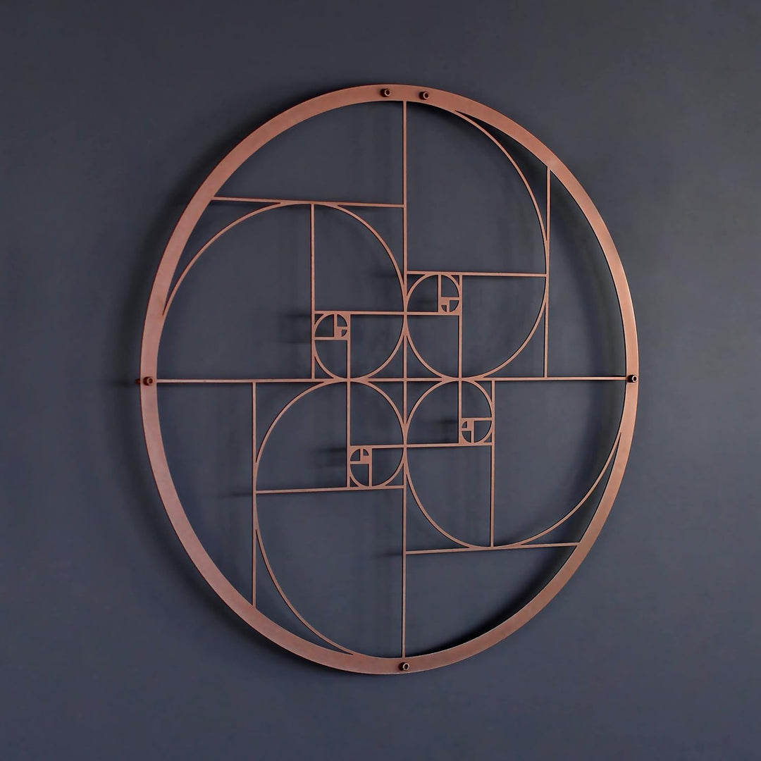 IWA CONCEPT Golden Ratio Metall Wanddekoration | Einzigartige Moderne Dekoration für Wohnzimmer | Me