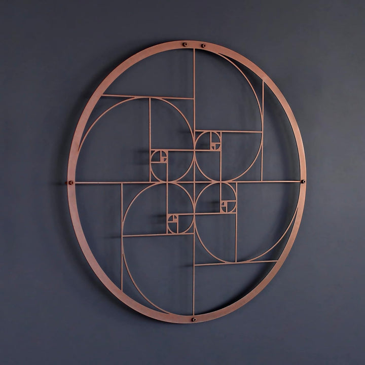 IWA CONCEPT Golden Ratio Metall Wanddekoration | Einzigartige Moderne Dekoration für Wohnzimmer | Me