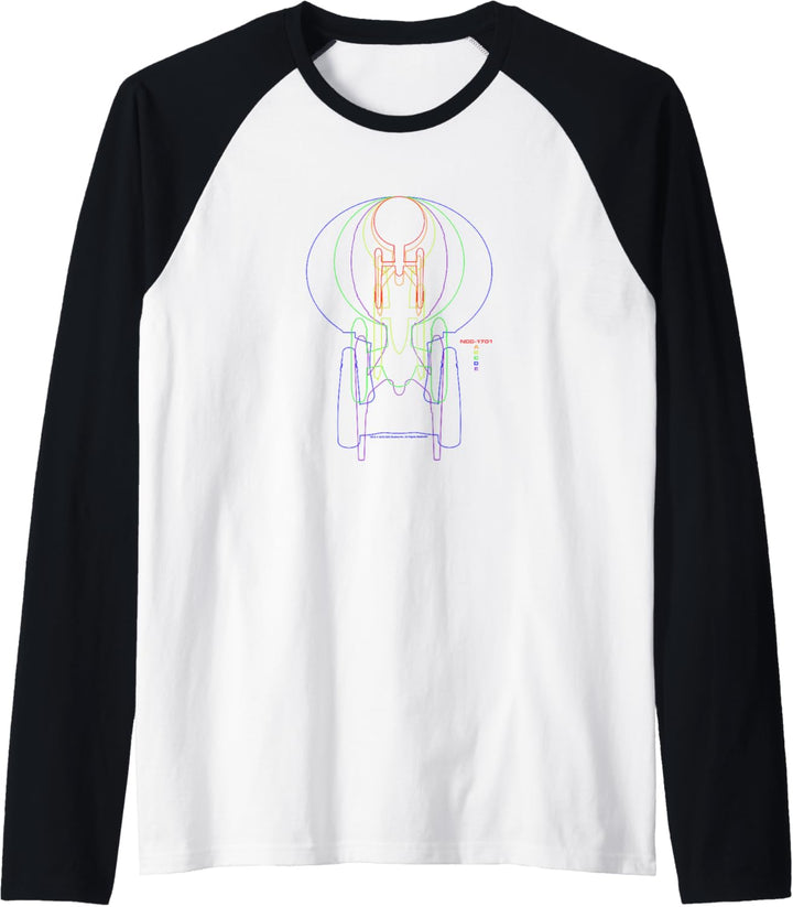 Star Trek: The Original Series Enterprise Evolution Rainbow Raglan