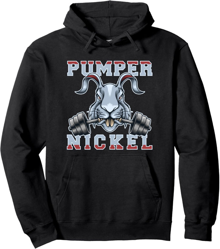 Pumpernickel Workout Fitness Kaninchen Hase Gym Bodybuilding Pullover Hoodie