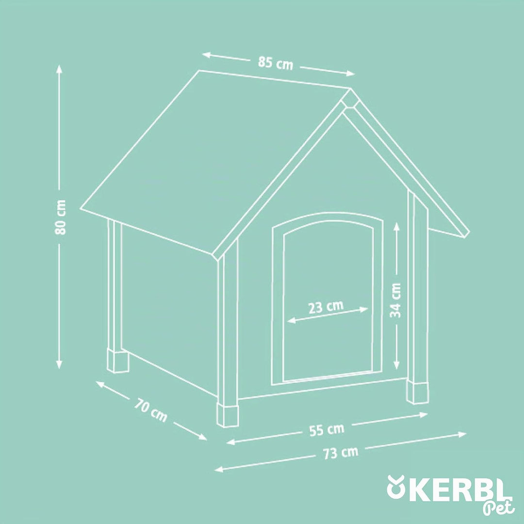Kerbl 82394 Hundehütte 85 x 73 x 80 cm, 85 x 73 x 80 cm