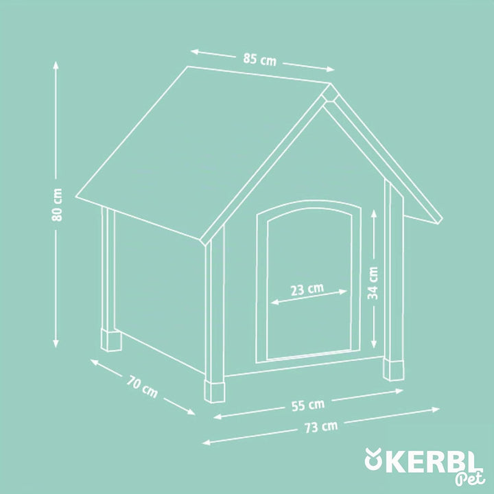 Kerbl 82394 Hundehütte 85 x 73 x 80 cm, 85 x 73 x 80 cm