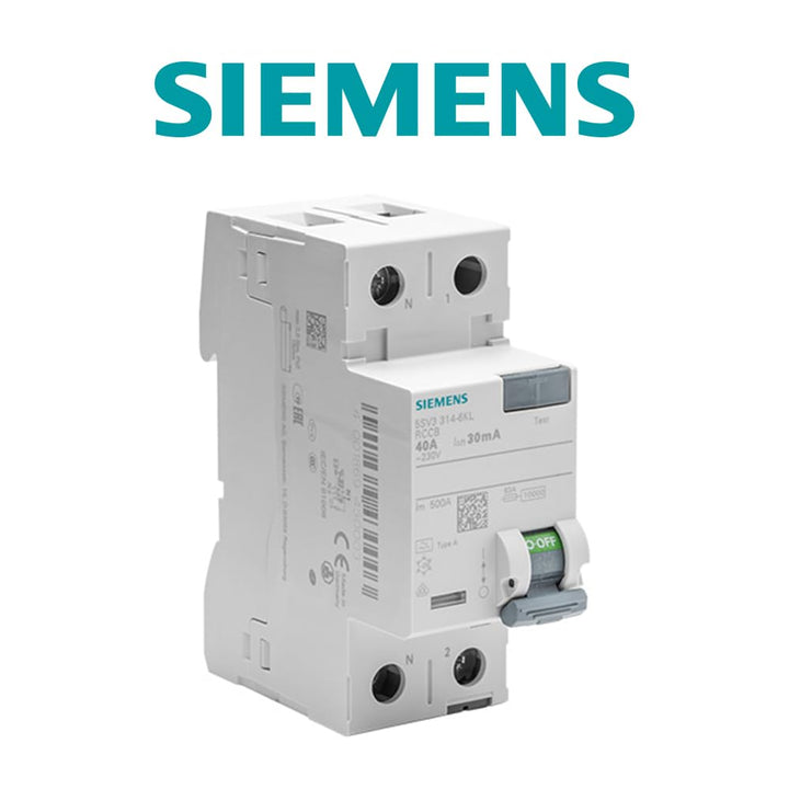 SIEMENS - 5SV3314-6KL FI-Schutzschalter 2-polig Typ A In: 40 A 30 mA Un AC: 230 V Nlinks
