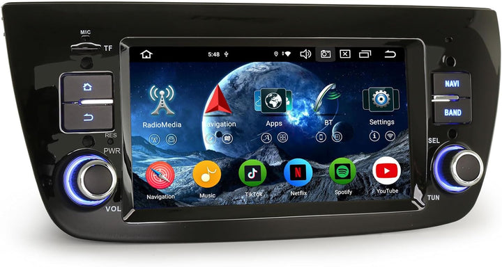Erisin Android 14 Autoradio mit GPS Navigation für FIAT Doblo Opel Combo Tour D Unterstützt Kabellos