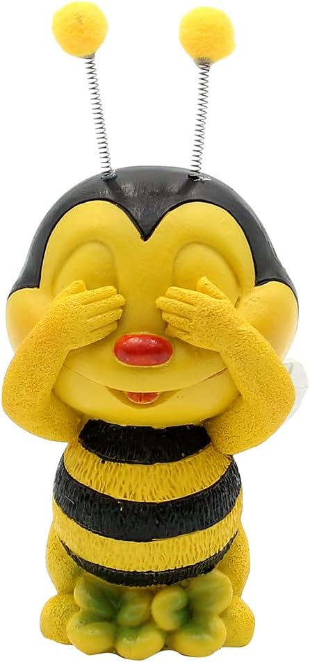 Dekohelden24 Dekofigur Bienen 3er Set, Motiv: Nicht sehen, Nicht hören, Nicht sprechen, Gartendeko,