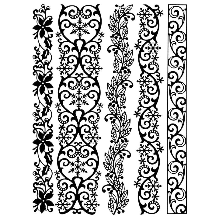 Stanzschablonen | Bordüren | Verschiedene Designs | 5 Stück