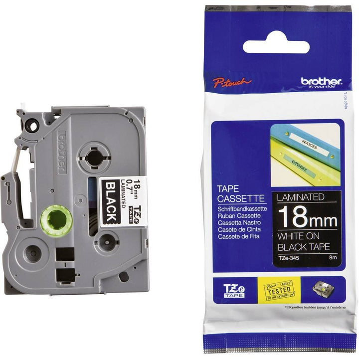 Brother P-touch Schriftband (18 mm breit, 8 m lang, geeignet u.a. für Brother P-touch 1830VP, -D400