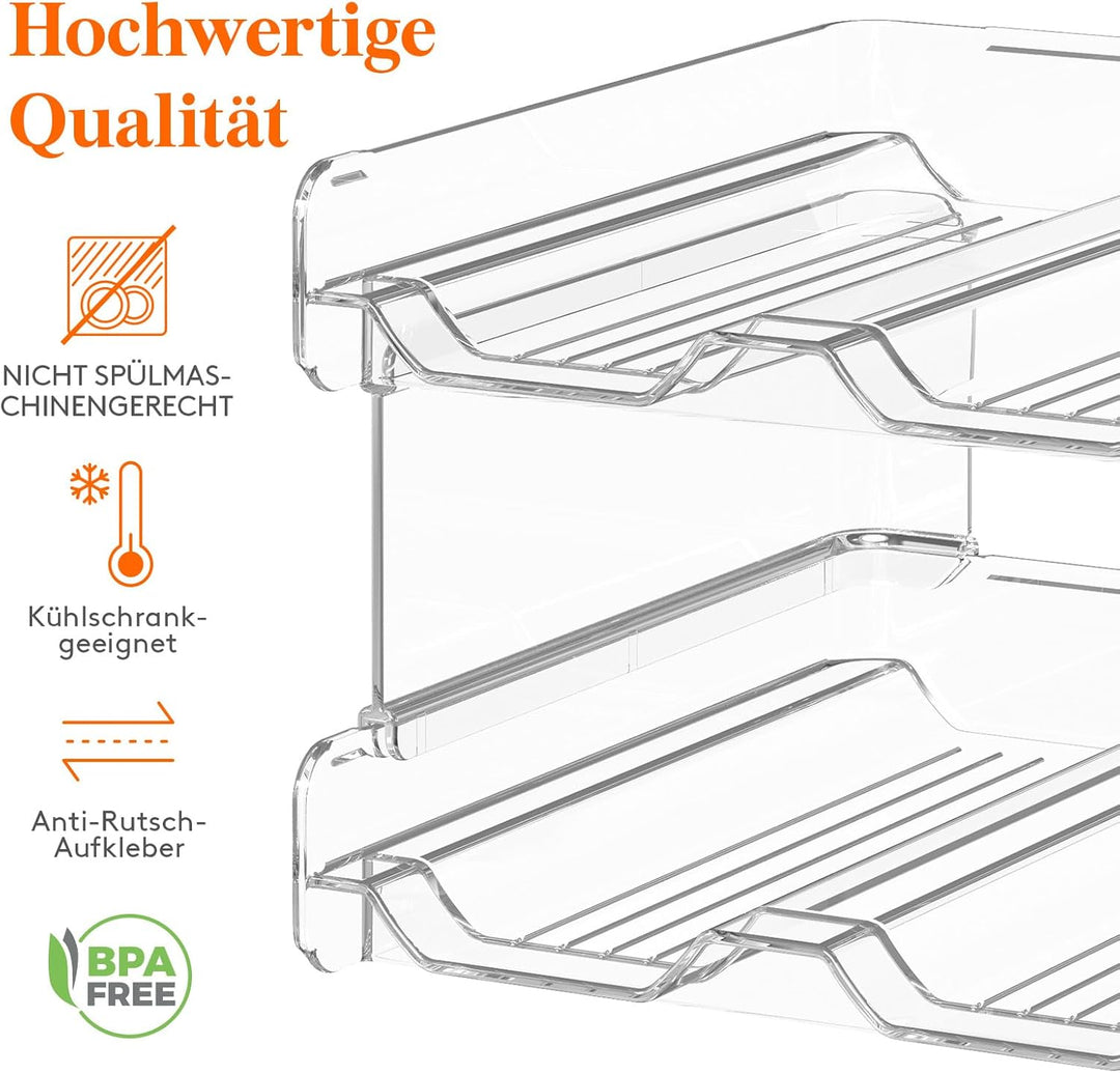Lifewit Stapelbares Weinregal aus Kunststoff für Kühlschrank, Schrank, Arbeitsplatte, Weinflaschenha