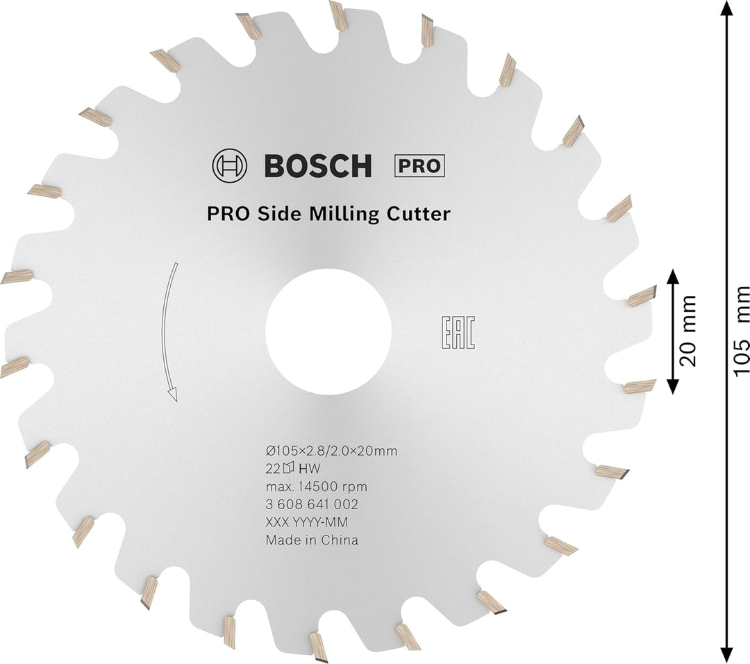 Bosch Professional Nutfr?ser 105 x 20 mm, 22 Zähne, 22 Zähne